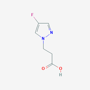 molecular formula C6H7FN2O2 B11812295 3-(4-Fluoro-1H-pyrazol-1-yl)propanoic acid 