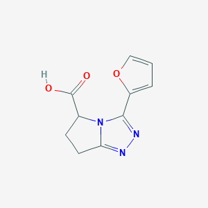 molecular formula C10H9N3O3 B11812303 3-(Furan-2-yl)-6,7-dihydro-5H-pyrrolo[2,1-c][1,2,4]triazole-5-carboxylic acid 
