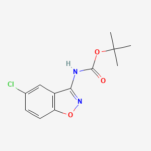 molecular formula C12H13ClN2O3 B11812315 tert-Butyl (5-chlorobenzo[d]isoxazol-3-yl)carbamate 
