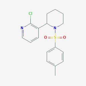 molecular formula C17H19ClN2O2S B11812334 2-Chloro-3-(1-tosylpiperidin-2-yl)pyridine 