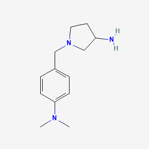 molecular formula C13H21N3 B11812348 1-(4-(Dimethylamino)benzyl)pyrrolidin-3-amine 