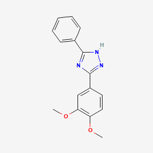 molecular formula C16H15N3O2 B11812362 5-(3,4-dimethoxyphenyl)-3-phenyl-1H-1,2,4-Triazole 