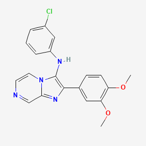 molecular formula C20H17ClN4O2 B1181242 N-(3-chlorophenyl)-2-(3,4-dimethoxyphenyl)imidazo[1,2-a]pyrazin-3-amine 