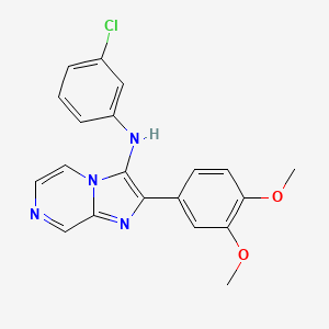 N-(3-chlorophenyl)-2-(3,4-dimethoxyphenyl)imidazo[1,2-a]pyrazin-3-amine