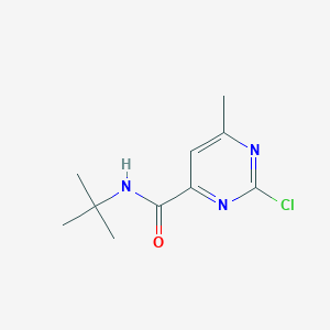 molecular formula C10H14ClN3O B11812428 N-(tert-Butyl)-2-chloro-6-methylpyrimidine-4-carboxamide 