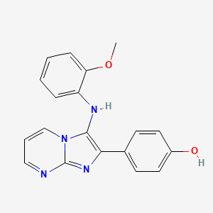 4-[3-(2-Methoxyanilino)imidazo[1,2-a]pyrimidin-2-yl]phenol