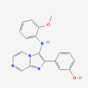 3-{3-[(2-Methoxyphenyl)amino]imidazo[1,2-a]pyrazin-2-yl}phenol
