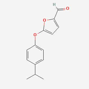 molecular formula C14H14O3 B11812482 5-(4-Isopropylphenoxy)furan-2-carbaldehyde 