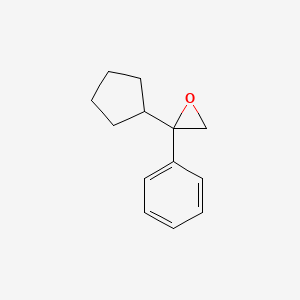molecular formula C13H16O B11812490 2-Cyclopentyl-2-phenyloxirane 