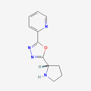 B1181250 (S)-2-(Pyridin-2-yl)-5-(pyrrolidin-2-yl)-1,3,4-oxadiazole CAS No. 1250443-33-4