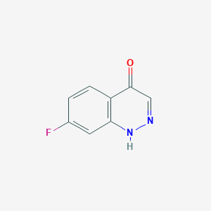 molecular formula C8H5FN2O B11812515 7-Fluorocinnolin-4(1H)-one 