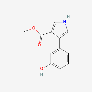 molecular formula C12H11NO3 B11812539 Methyl 4-(3-hydroxyphenyl)-1H-pyrrole-3-carboxylate 