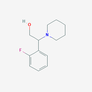 molecular formula C13H18FNO B11812549 2-(2-Fluorophenyl)-2-(piperidin-1-yl)ethanol 
