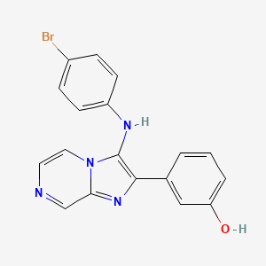 3-[3-(4-Bromoanilino)imidazo[1,2-a]pyrazin-2-yl]phenol