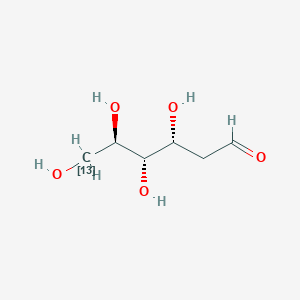 molecular formula C6H12O5 B118126 (3R,4S,5R)-3,4,5,6-Tetrahydroxy(613C)hexanal CAS No. 119897-50-6
