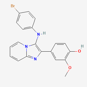 4-[3-(4-Bromoanilino)imidazo[1,2-a]pyridin-2-yl]-2-methoxyphenol