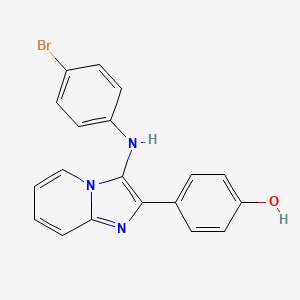 4-[3-(4-Bromoanilino)imidazo[1,2-a]pyridin-2-yl]phenol