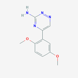molecular formula C11H12N4O2 B11812641 5-(2,5-Dimethoxyphenyl)-1,2,4-triazin-3-amine 