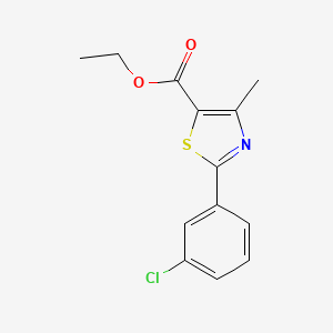 molecular formula C13H12ClNO2S B11812645 Ethyl 4-methyl-2-(3-chlorophenyl)thiazole-5-carboxylate CAS No. 1160573-81-8