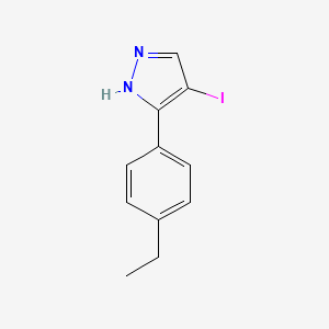 molecular formula C11H11IN2 B11812663 3-(4-Ethylphenyl)-4-iodo-1H-pyrazole 