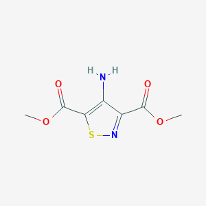molecular formula C7H8N2O4S B11812693 Dimethyl 4-aminoisothiazole-3,5-dicarboxylate 