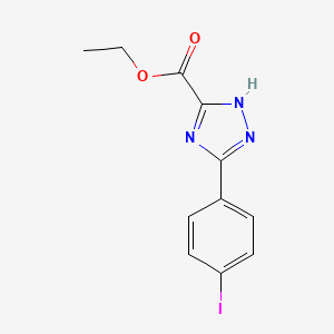molecular formula C11H10IN3O2 B11812838 ethyl 3-(4-iodophenyl)-1H-1,2,4-triazole-5-carboxylate 