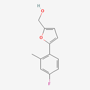 molecular formula C12H11FO2 B11812869 (5-(4-Fluoro-2-methylphenyl)furan-2-yl)methanol 