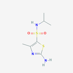 molecular formula C7H13N3O2S2 B11812891 2-Amino-N-isopropyl-4-methylthiazole-5-sulfonamide 