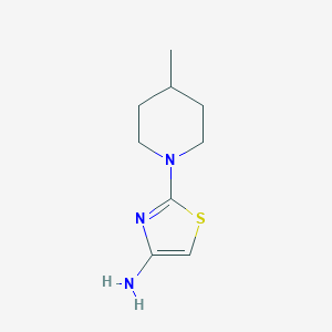 molecular formula C9H15N3S B11812894 2-(4-Methylpiperidin-1-yl)thiazol-4-amine 