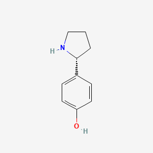 molecular formula C10H13NO B11812937 (R)-4-(Pyrrolidin-2-yl)phenol 