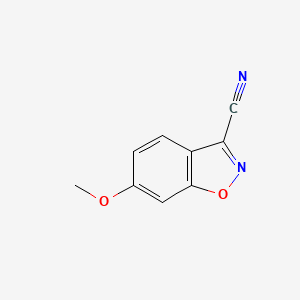 molecular formula C9H6N2O2 B11812989 6-Methoxybenzo[d]isoxazole-3-carbonitrile 
