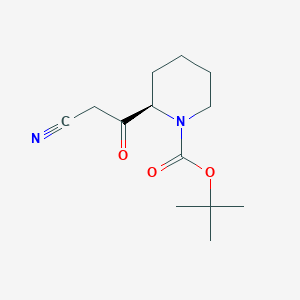 molecular formula C13H20N2O3 B11813130 (R)-Tert-butyl 2-(2-cyanoacetyl)piperidine-1-carboxylate 