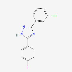 molecular formula C14H9ClFN3 B11813144 3-(3-chlorophenyl)-5-(4-fluorophenyl)-1H-1,2,4-triazole 