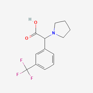 molecular formula C13H14F3NO2 B11813167 2-(Pyrrolidin-1-yl)-2-(3-(trifluoromethyl)phenyl)acetic acid 