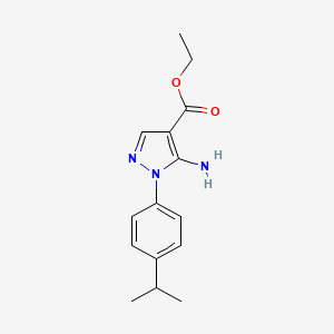 molecular formula C15H19N3O2 B11813247 Ethyl 5-amino-1-(4-isopropylphenyl)-1H-pyrazole-4-carboxylate 
