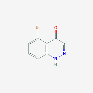 molecular formula C8H5BrN2O B11813259 5-Bromocinnolin-4(1H)-one 