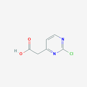 molecular formula C6H5ClN2O2 B11813313 2-(2-Chloropyrimidin-4-yl)acetic acid 
