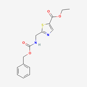 molecular formula C15H16N2O4S B11813392 Ethyl 2-((((benzyloxy)carbonyl)amino)methyl)thiazole-5-carboxylate 