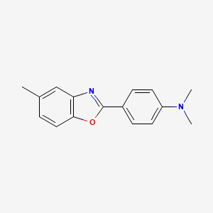 molecular formula C16H16N2O B11813432 N,N-Dimethyl-4-(5-methylbenzo[d]oxazol-2-yl)aniline 