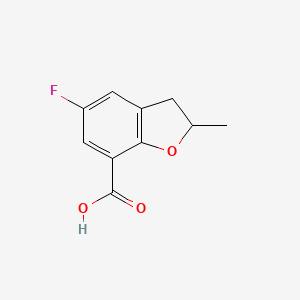 molecular formula C10H9FO3 B11813522 5-Fluoro-2-methyl-2,3-dihydrobenzofuran-7-carboxylic acid 