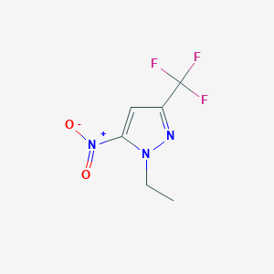 molecular formula C6H6F3N3O2 B11813590 1-ethyl-5-nitro-3-(trifluoromethyl)-1H-pyrazole 