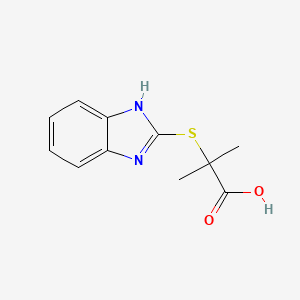 molecular formula C11H12N2O2S B1181364 2-(1H-benzimidazol-2-ylsulfanyl)-2-methylpropanoic acid 