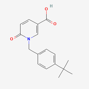 molecular formula C17H19NO3 B11813649 1-(4-(tert-Butyl)benzyl)-6-oxo-1,6-dihydropyridine-3-carboxylic acid 
