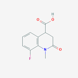 molecular formula C11H10FNO3 B11813662 8-Fluoro-1-methyl-2-oxo-1,2,3,4-tetrahydroquinoline-4-carboxylic acid 