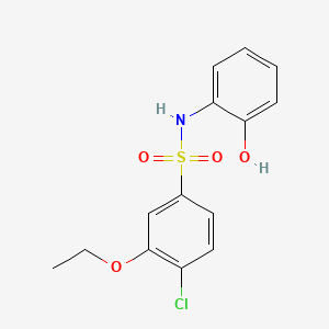 molecular formula C14H14ClNO4S B1181377 4-chloro-3-ethoxy-N-(2-hydroxyphenyl)benzenesulfonamide 