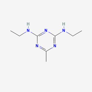 molecular formula C8H2Cl2N2 B1181380 s-Triazine, 2,4-bis(ethylamino)-6-methyl- 