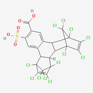 1,4,5,6,7,16,17,18,19,19,20,20-Dodecachloro-12-sulfohexacyclo[14.2.1.1^{4,7}.0^{2,15}.0^{3,8}.0^{9,14}]icosa-5,9(14),10,12,17-pentaene-11-carboxylic acid