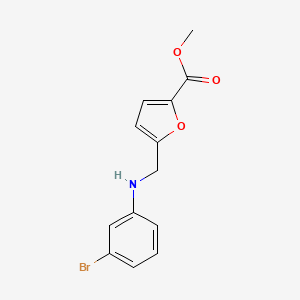 molecular formula C13H12BrNO3 B11813867 Methyl 5-(((3-bromophenyl)amino)methyl)furan-2-carboxylate 