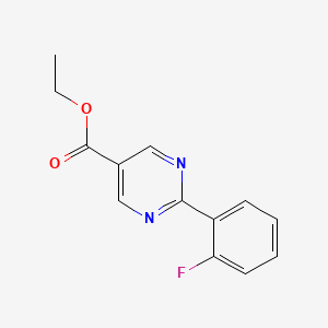 molecular formula C13H11FN2O2 B11813870 Ethyl 2-(2-fluorophenyl)pyrimidine-5-carboxylate 