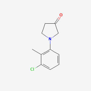molecular formula C11H12ClNO B11813984 1-(3-Chloro-2-methylphenyl)pyrrolidin-3-one 